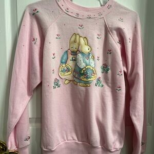 Pink Bunny Graphic Sweatshirt